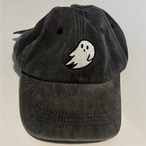 Maurices Black Ghost Embroidered Cap